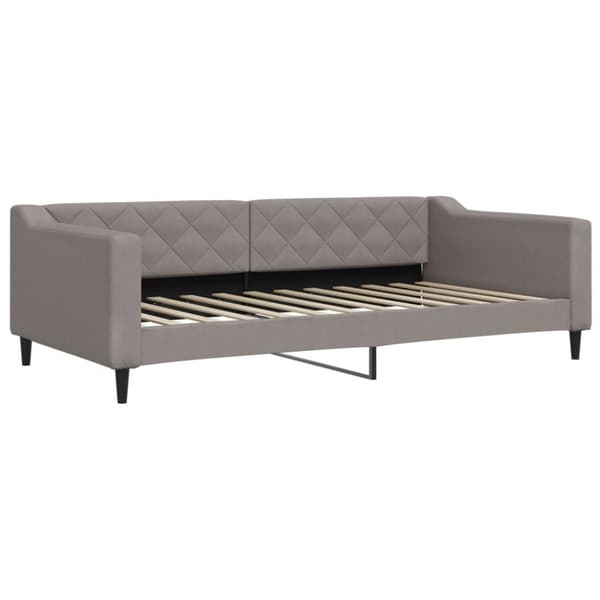 vidaXL Dagbädd utdragbar med lådor taupe 100x200 cm tyg