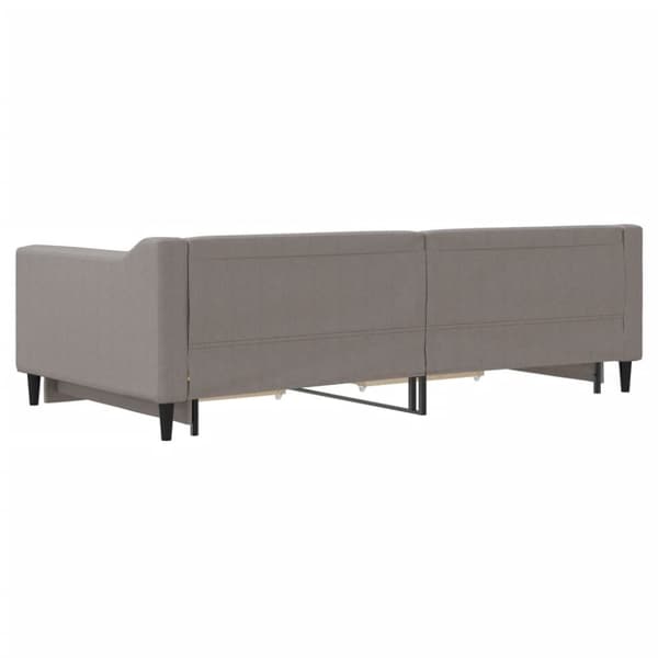 vidaXL Dagbädd utdragbar med lådor taupe 100x200 cm tyg