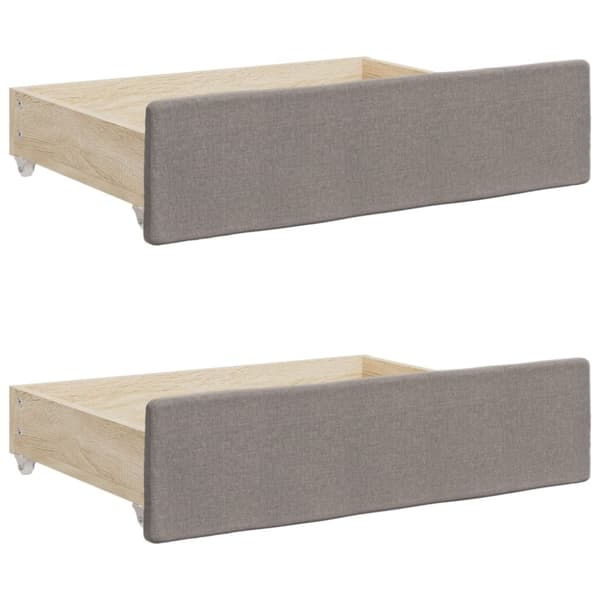vidaXL Dagbädd utdragbar med lådor taupe 100x200 cm tyg