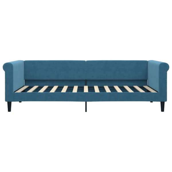 vidaXL daybed med udtræk og skuffer 90x200 cm velour blå