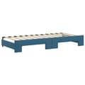 Miniatyrbillede 7 af 11: vidaXL daybed med udtræk og skuffer 90x200 cm velour blå