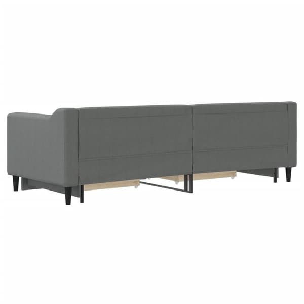 vidaXL Dagbädd utdragbar med lådor mörkgrå 80x200 cm tyg