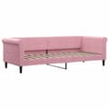 Miniatyrbild 4 av 11: vidaXL Dagbädd utdragbar med lådor rosa 80x200 cm sammet