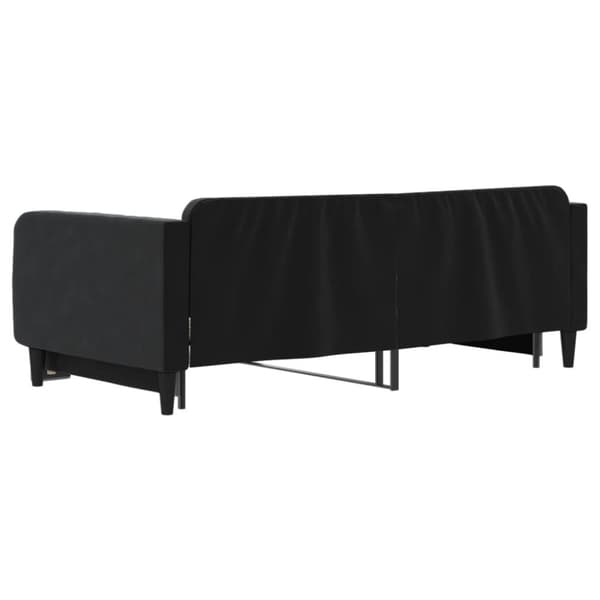 vidaXL Dagbädd utdragbar svart 100x200 cm sammet