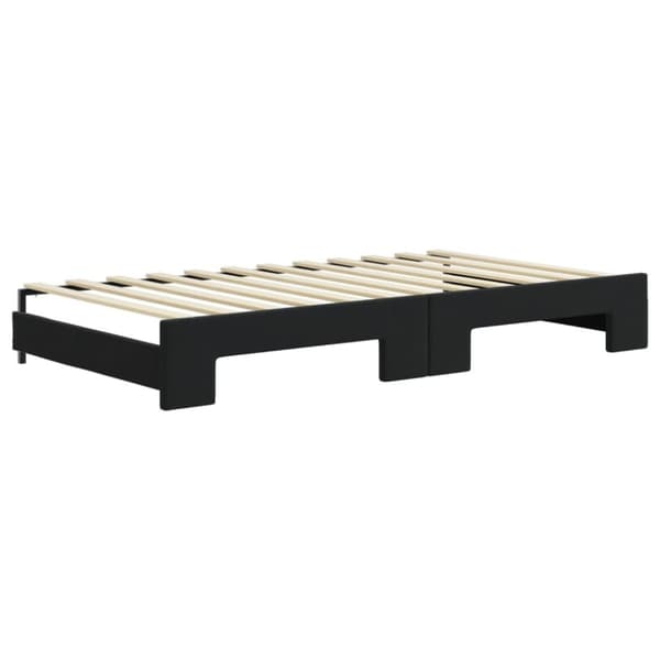 vidaXL Dagbädd utdragbar svart 100x200 cm sammet