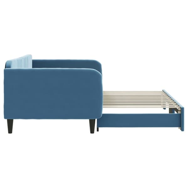 vidaXL Dagbädd utdragbar blå 100x200 cm sammet