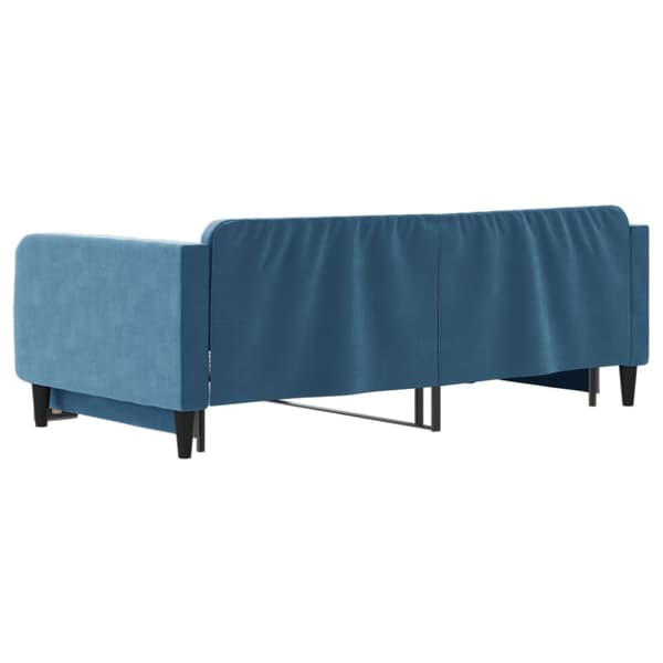 vidaXL Dagbädd utdragbar blå 100x200 cm sammet