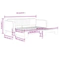 Miniatyrbild 11 av 11: vidaXL Dagbädd utdragbar blå 100x200 cm sammet