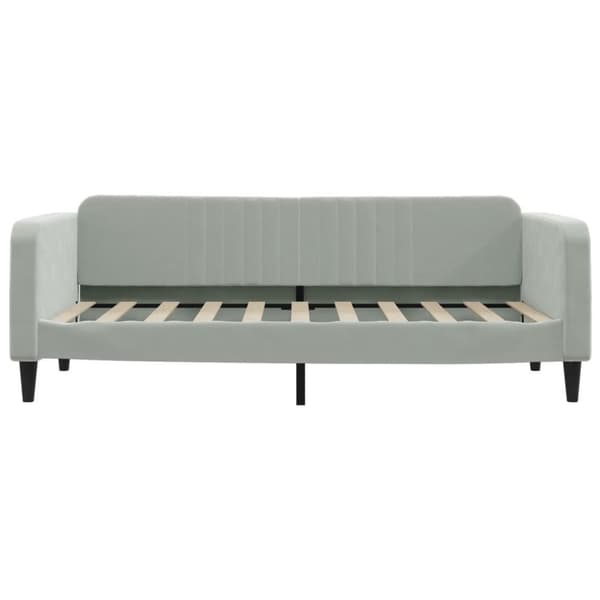 vidaXL Dagbädd utdragbar ljusgrå 90x190 cm sammet