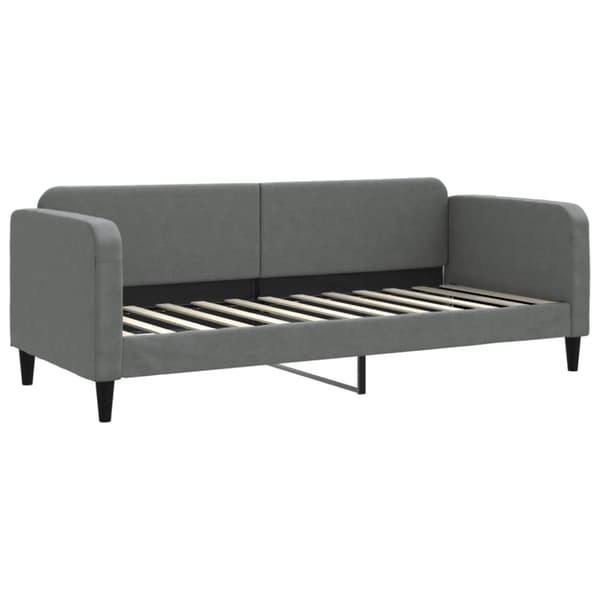 vidaXL Dagbädd med madrasser utdragbar mörkgrå 80x200 cm tyg