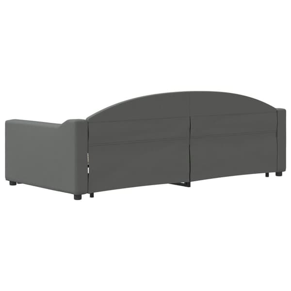 vidaXL Dagbädd utdragbar mörkgrå 90x200 cm tyg