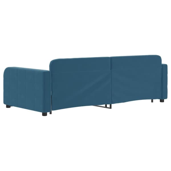 vidaXL Dagbädd utdragbar blå 90x200 cm sammet