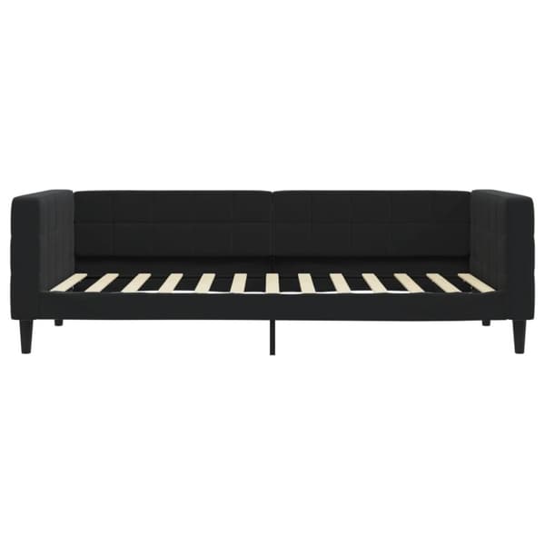 vidaXL Dagbädd med madrass svart 90x200 cm sammet