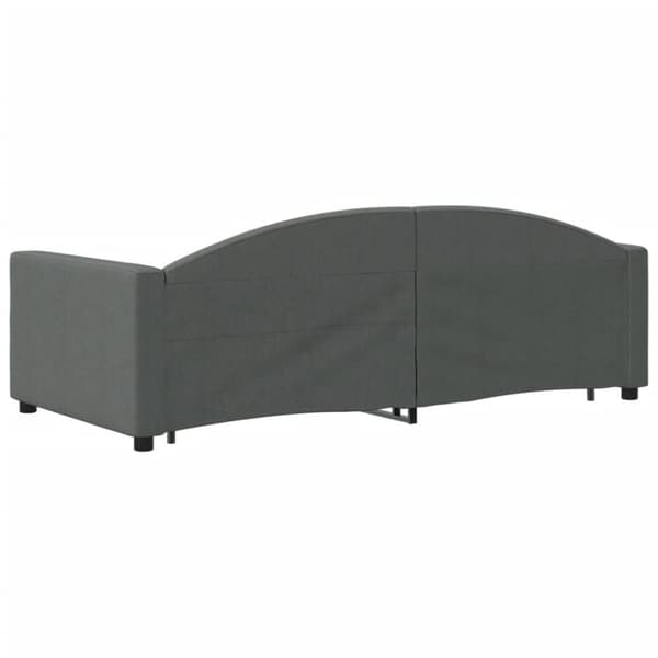 vidaXL Dagbädd utdragbar mörkgrå 90x190 cm tyg