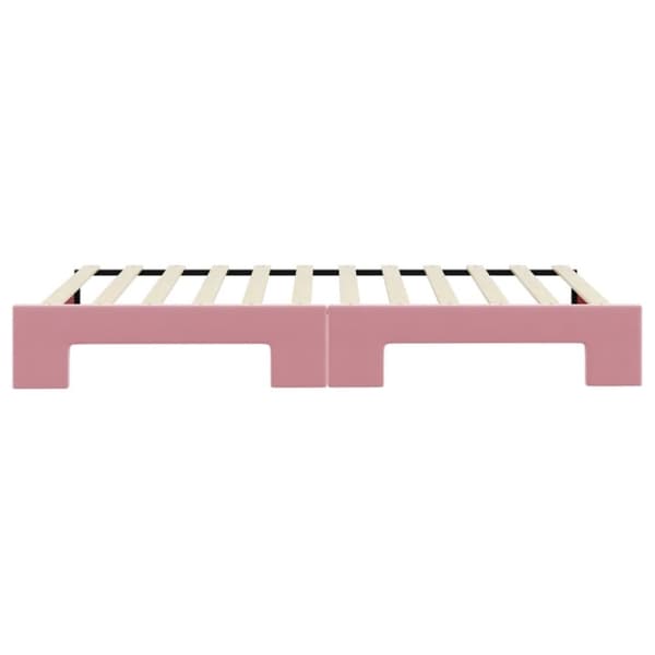 vidaXL Dagbädd utdragbar rosa 100x200 cm sammet