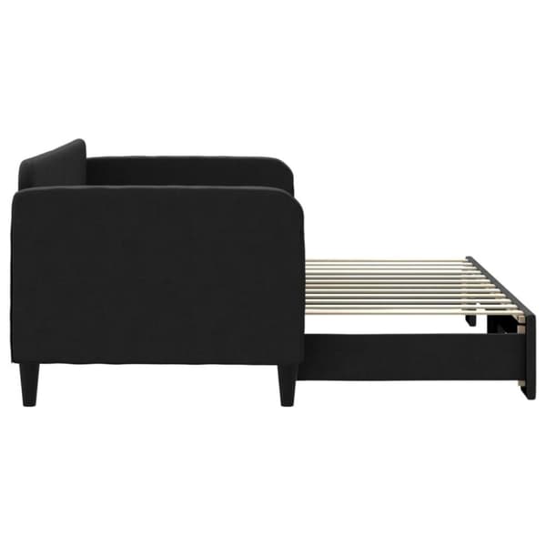 vidaXL Dagbädd utdragbar svart 80x200 cm tyg