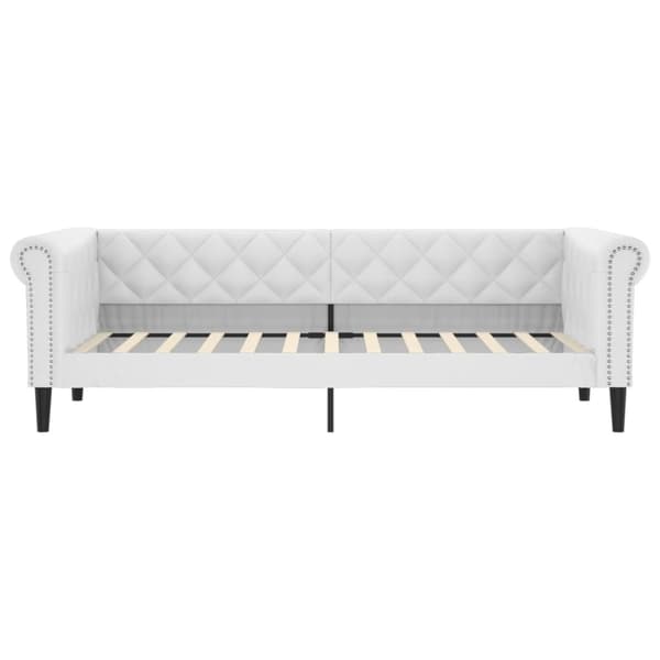 vidaXL Dagbädd utdragbar vit 90x200 cm konstläder