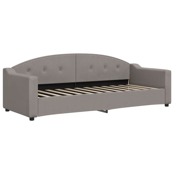 vidaXL Dagbädd med madrasser utdragbar taupe 80x200 cm tyg