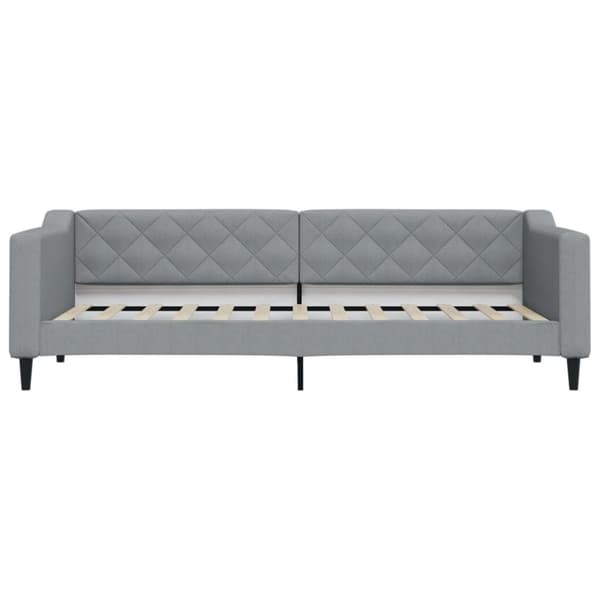 vidaXL Dagbädd med madrass ljusgrå 80x200 cm tyg