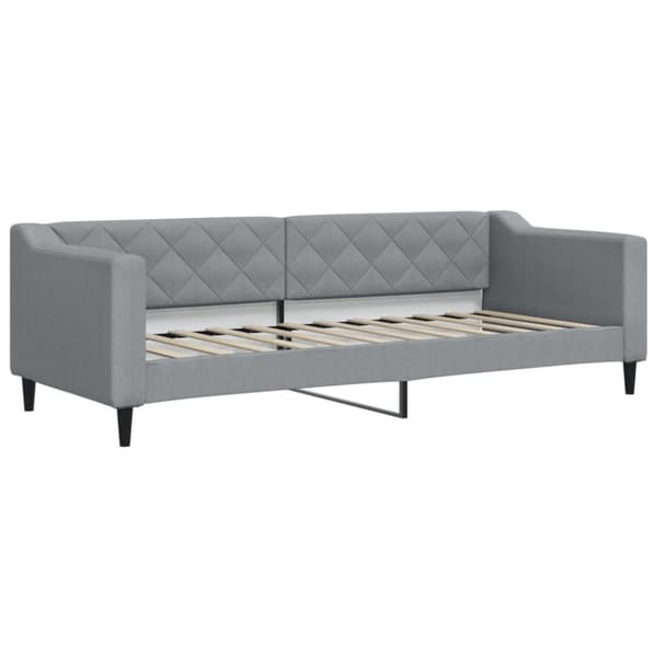vidaXL Dagbädd med madrass ljusgrå 80x200 cm tyg