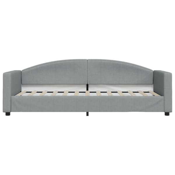 vidaXL Dagbädd med madrass ljusgrå 80x200 cm tyg