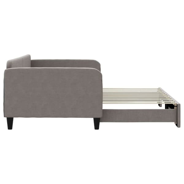 vidaXL Dagbädd utdragbar taupe 100x200 cm tyg