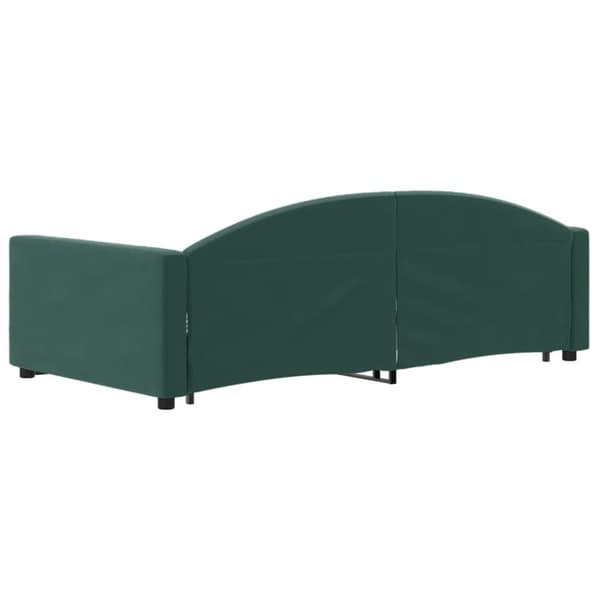 vidaXL Dagbädd utdragbar med lådor mörkgrön 90x200 cm sammet