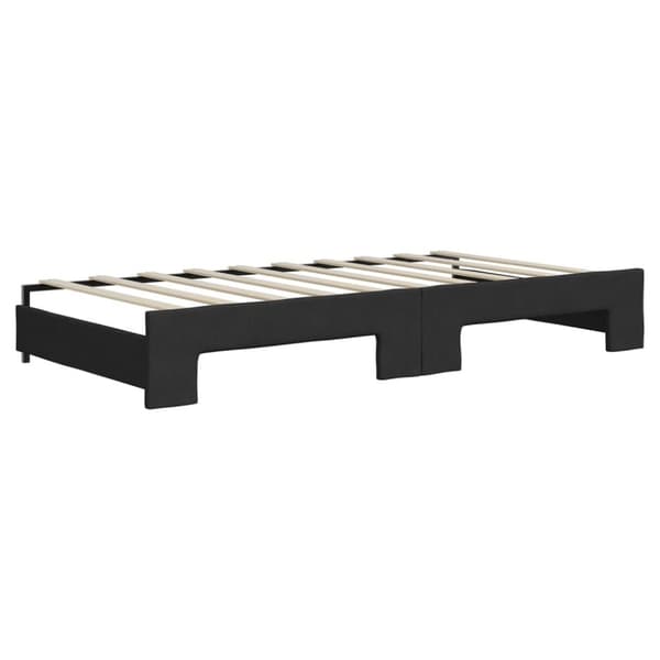 vidaXL daybed med udtræk og skuffer 90x190 cm stof sort
