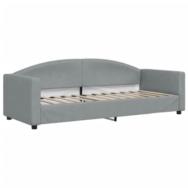 vidaXL Dagbädd utdragbar med lådor ljusgrå 80x200 cm tyg