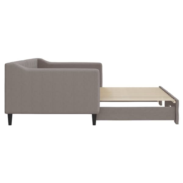 vidaXL Dagbädd utdragbar taupe 90x200 cm tyg