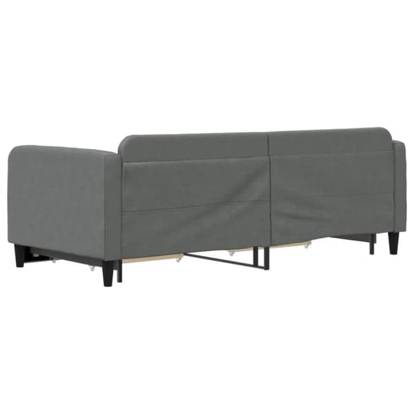 vidaXL Dagbädd utdragbar med lådor mörkgrå 90x200 cm tyg
