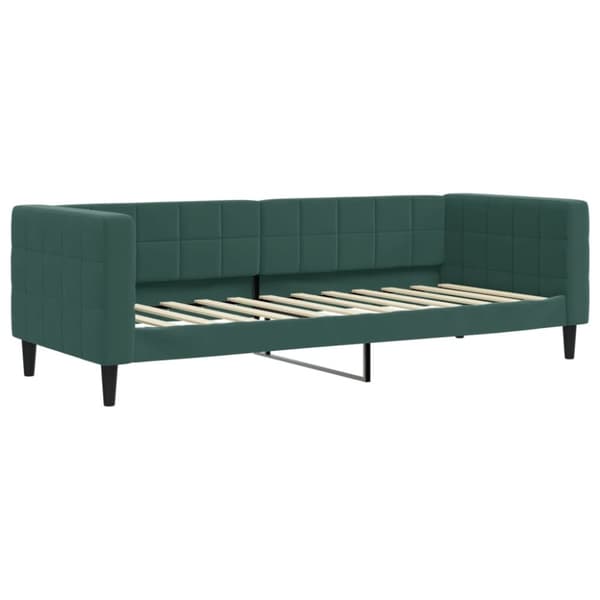 vidaXL Dagbädd utdragbar med lådor mörkgrön 80x200 cm sammet