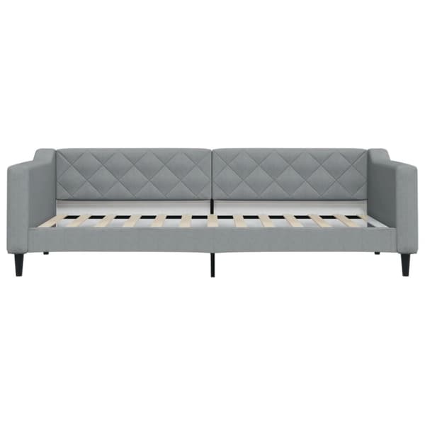 vidaXL Dagbädd utdragbar med lådor ljusgrå 90x200 cm tyg