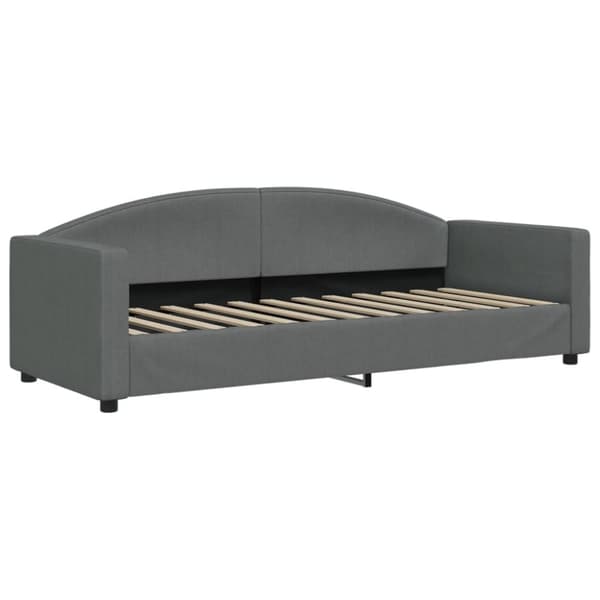 vidaXL Dagbädd med madrasser utdragbar mörkgrå 80x200 cm tyg