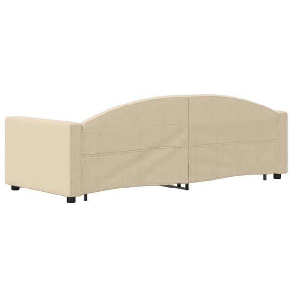 vidaXL Dagbädd utdragbar med lådor gräddvit 80x200 cm tyg