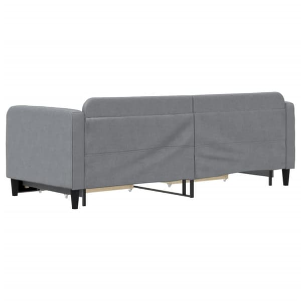 vidaXL Dagbädd utdragbar med lådor ljusgrå 80x200 cm tyg
