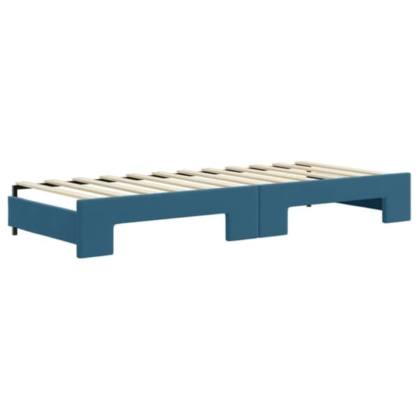 vidaXL Dagbädd utdragbar med lådor blå 80x200 cm sammet