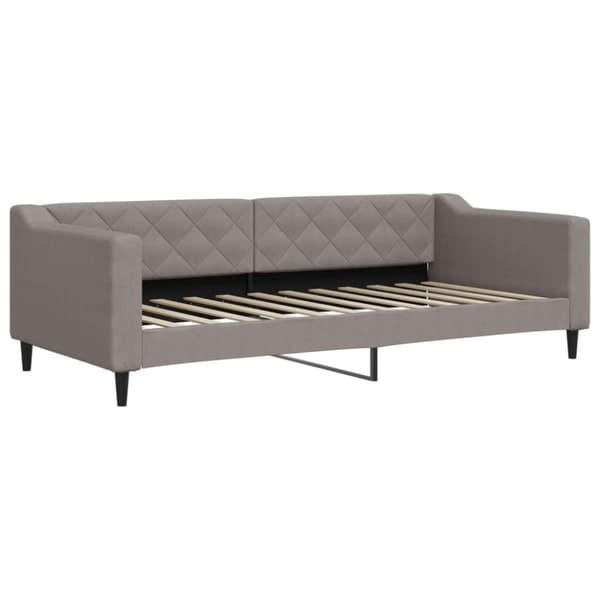 vidaXL daybed med udtræk og skuffer 90x200 cm stof gråbrun