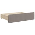 Miniatyrbillede 6 af 11: vidaXL daybed med udtræk og skuffer 90x200 cm stof gråbrun