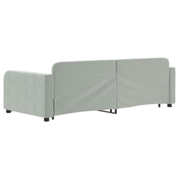 vidaXL Dagbädd utdragbar med lådor ljusgrå 90x200 cm sammet