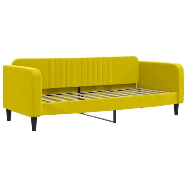 vidaXL Dagbädd utdragbar med lådor gul 80x200 cm sammet