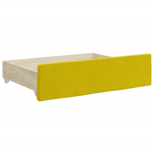 vidaXL Dagbädd utdragbar med lådor gul 80x200 cm sammet