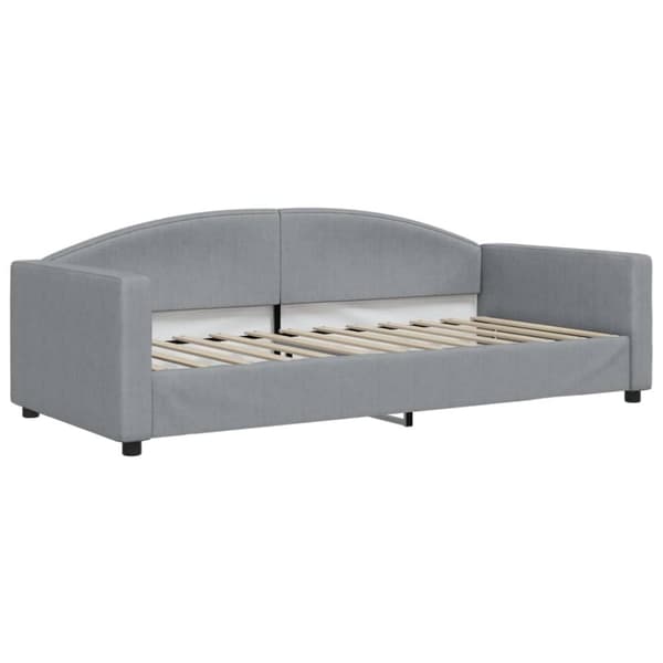 vidaXL Dagbädd utdragbar med lådor ljusgrå 90x200 cm tyg