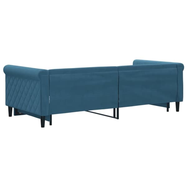 vidaXL Dagbädd utdragbar blå 90x200 cm sammet