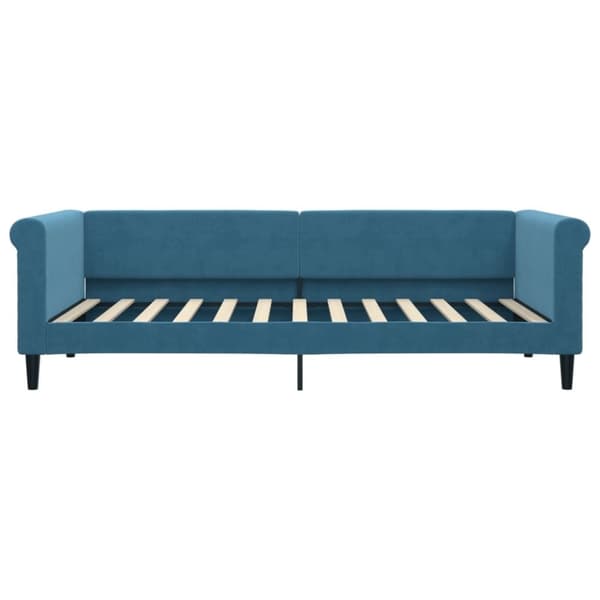 vidaXL Dagbädd utdragbar blå 90x200 cm sammet