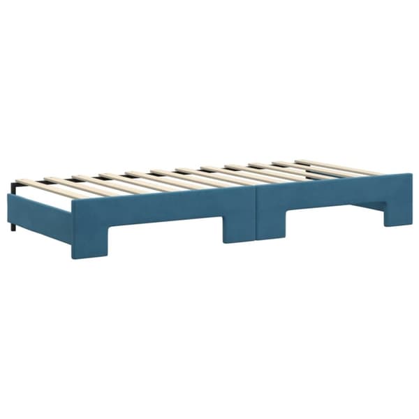 vidaXL Dagbädd utdragbar blå 90x200 cm sammet