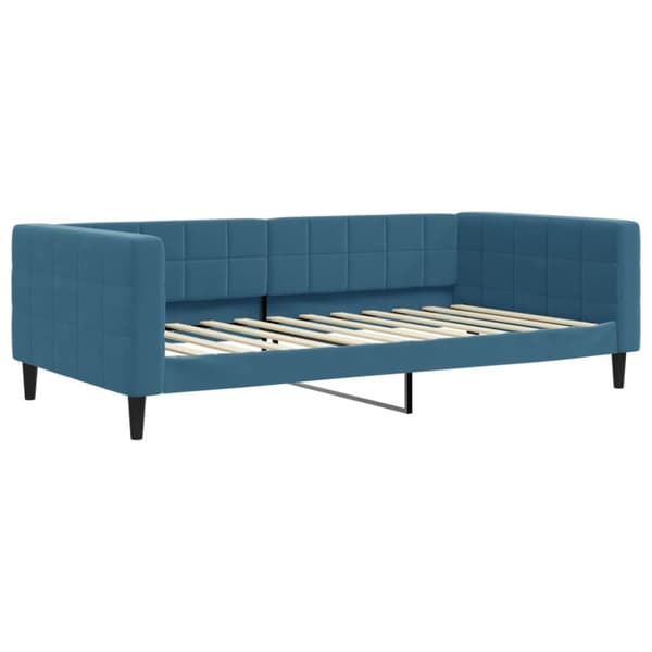 vidaXL Dagbädd med madrass blå 100x200 cm sammet