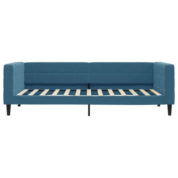 vidaXL Dagbädd med madrass blå 100x200 cm sammet