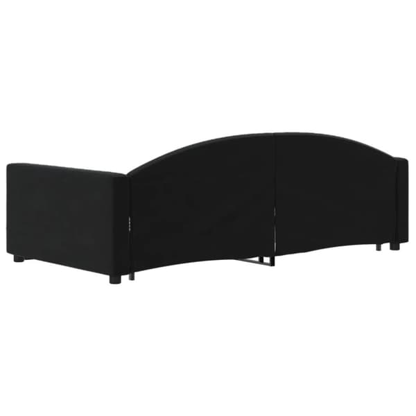 vidaXL Dagbädd utdragbar med lådor svart 90x200 cm sammet
