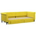Miniatyrbillede 3 af 11: vidaXL daybed med udtræk og skuffer 80x200 cm velour gul